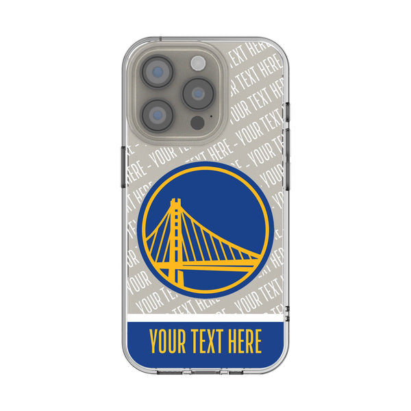 Golden State Warriors Personalized EndZone Plus iPhone Clear Phone Case for Apple iPhone