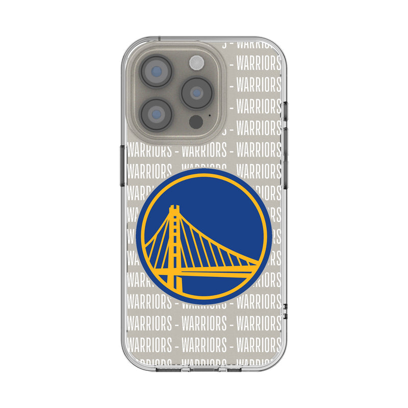 Golden State Warriors Text Backdrop iPhone Clear Phone Case for Apple iPhone