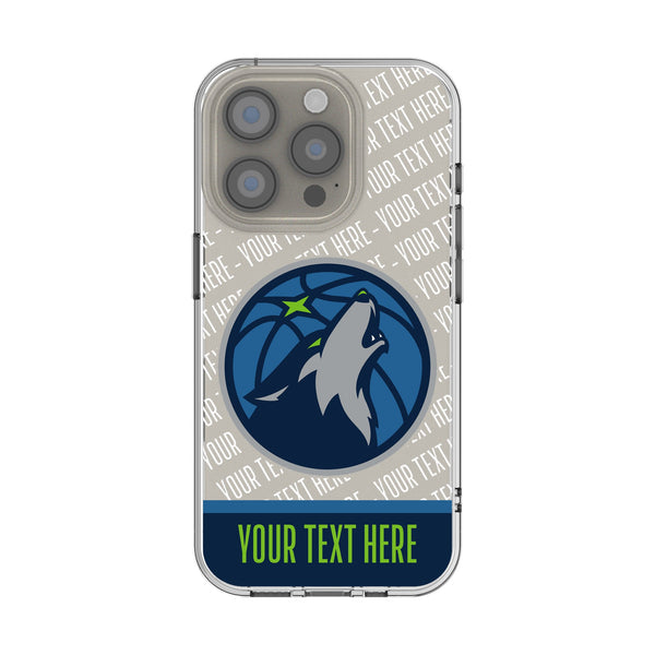 Minnesota Timberwolves Personalized EndZone Plus iPhone Clear Phone Case for Apple iPhone