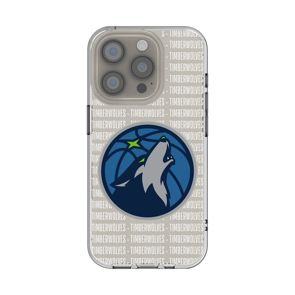 Minnesota Timberwolves Text Backdrop iPhone Clear Phone Case for Apple iPhone