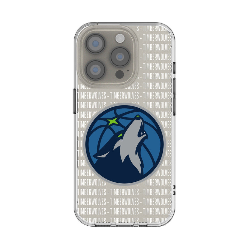 Minnesota Timberwolves Text Backdrop iPhone Clear Phone Case for Apple iPhone