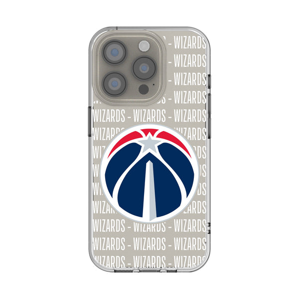 Washington Wizards Text Backdrop iPhone Clear Phone Case for Apple iPhone