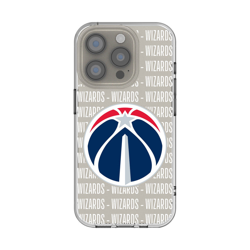 Washington Wizards Text Backdrop iPhone Clear Phone Case for Apple iPhone