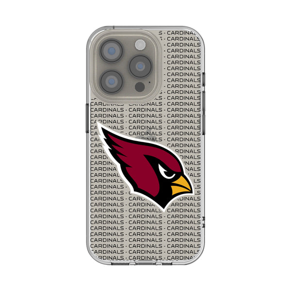Arizona Cardinals Text Backdrop iPhone Clear Phone Case for Apple iPhone