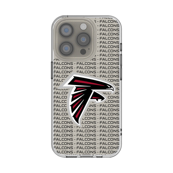Atlanta Falcons Text Backdrop iPhone Clear Phone Case for Apple iPhone