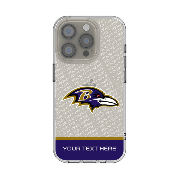 Baltimore Ravens Personalized EndZone Plus iPhone Clear Phone Case for Apple iPhone