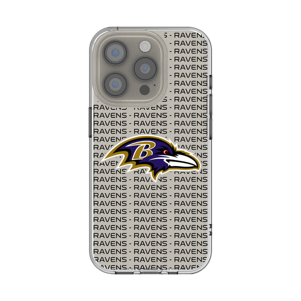 Baltimore Ravens Text Backdrop iPhone Clear Phone Case for Apple iPhone