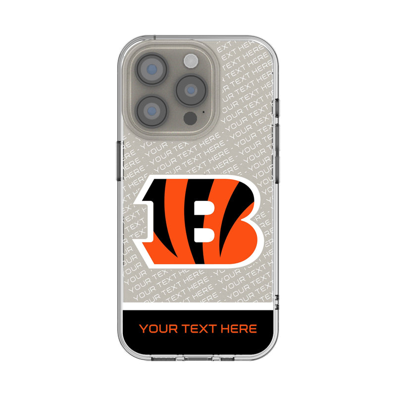 Cincinnati Bengals Personalized EndZone Plus iPhone Clear Phone Case for Apple iPhone