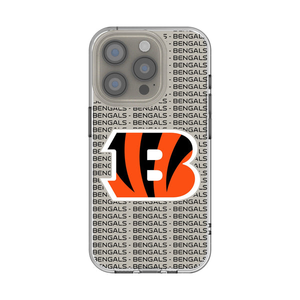 Cincinnati Bengals Text Backdrop iPhone Clear Phone Case for Apple iPhone