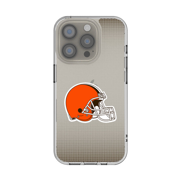 Cleveland Browns Linen iPhone Clear Phone Case for Apple iPhone