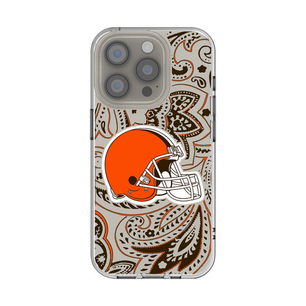 Cleveland Browns Paisley iPhone Clear Phone Case for Apple iPhone