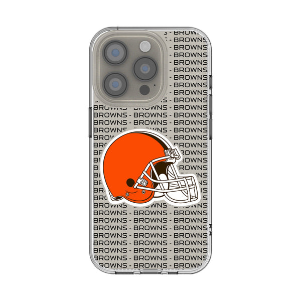 Cleveland Browns Text Backdrop iPhone Clear Phone Case for Apple iPhone