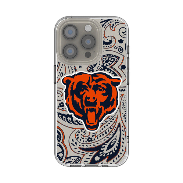 Chicago Bears Paisley iPhone Clear Phone Case for Apple iPhone