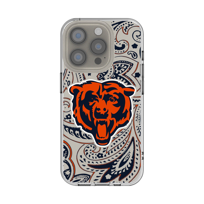 Chicago Bears Paisley iPhone Clear Phone Case for Apple iPhone