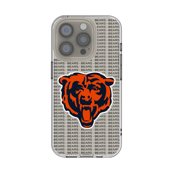 Chicago Bears Text Backdrop iPhone Clear Phone Case for Apple iPhone