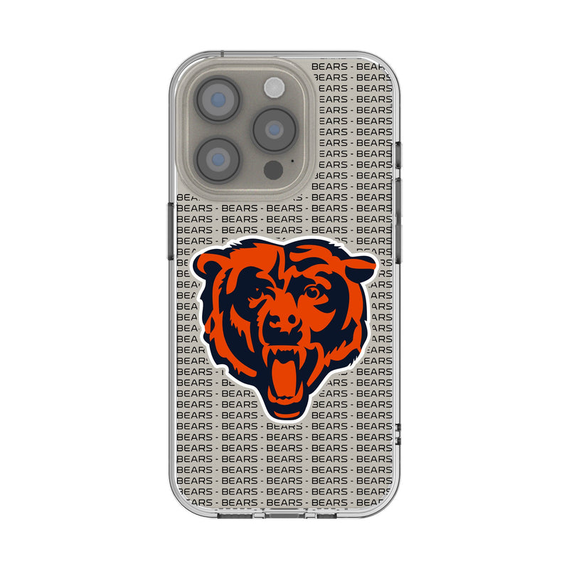Chicago Bears Text Backdrop iPhone Clear Phone Case for Apple iPhone