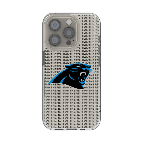 Carolina Panthers Text Backdrop iPhone Clear Phone Case for Apple iPhone