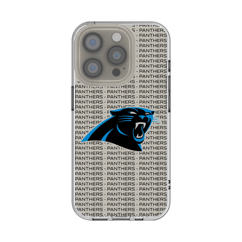 Carolina Panthers Text Backdrop iPhone Clear Phone Case for Apple iPhone