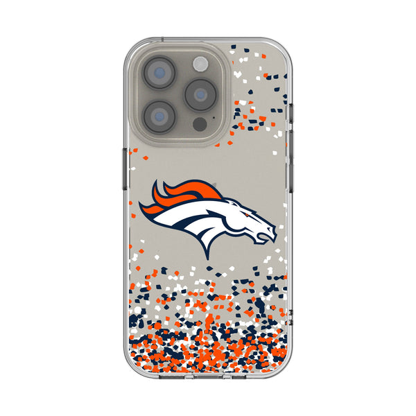 Denver Broncos Confetti iPhone Clear Phone Case for Apple iPhone
