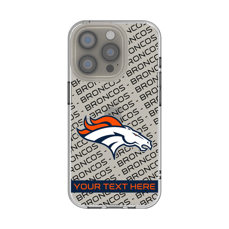 Denver Broncos Personalized Tilt iPhone Clear Phone Case for Apple iPhone
