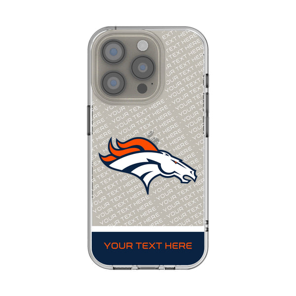 Denver Broncos Personalized EndZone Plus iPhone Clear Phone Case for Apple iPhone