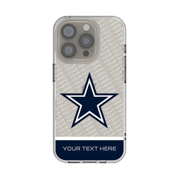 Dallas Cowboys Personalized EndZone Plus iPhone Clear Phone Case for Apple iPhone
