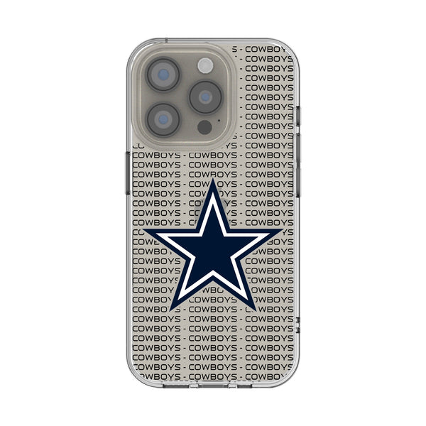 Dallas Cowboys Text Backdrop iPhone Clear Phone Case for Apple iPhone