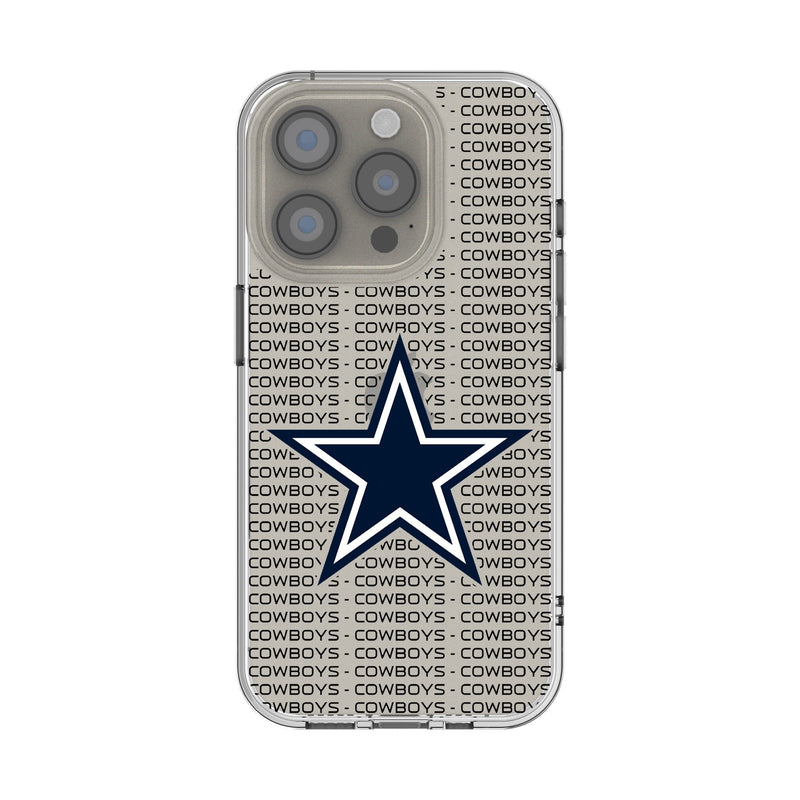Dallas Cowboys Text Backdrop iPhone Clear Phone Case for Apple iPhone