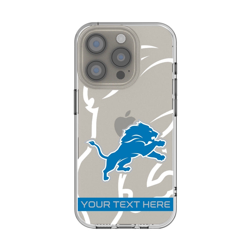 Detroit Lions Personalized Tilt iPhone Clear Phone Case for Apple iPhone