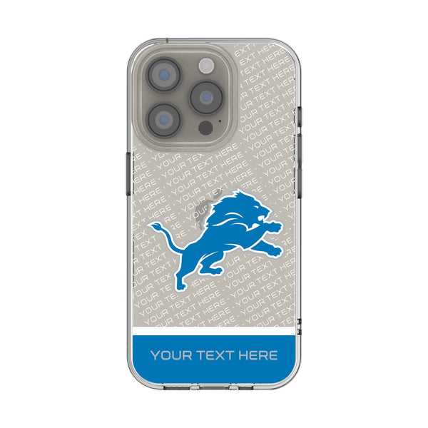 Detroit Lions Personalized EndZone Plus iPhone Clear Phone Case for Apple iPhone