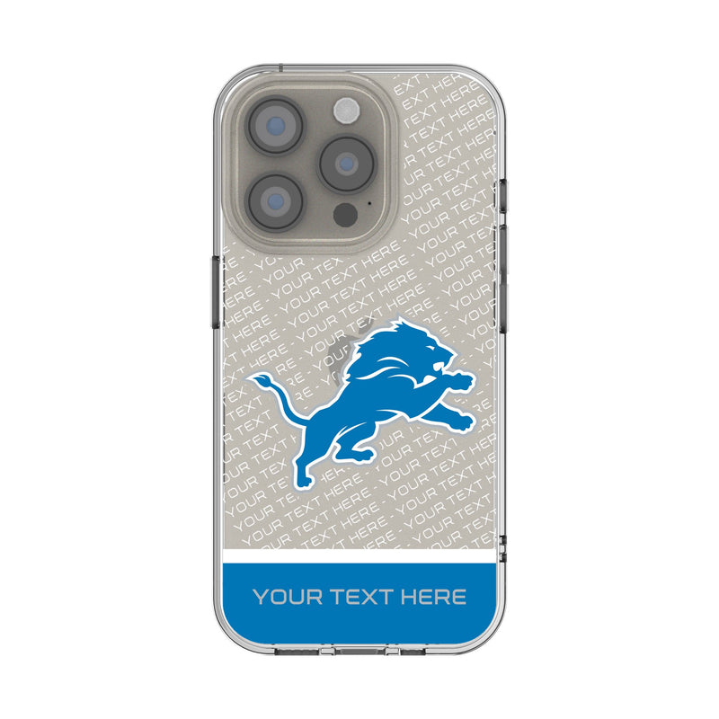 Detroit Lions Personalized EndZone Plus iPhone Clear Phone Case for Apple iPhone