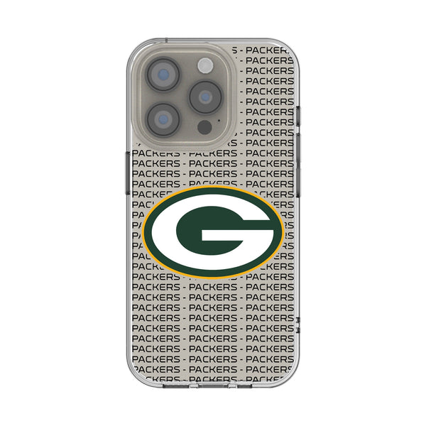 Green Bay Packers Text Backdrop iPhone Clear Phone Case for Apple iPhone