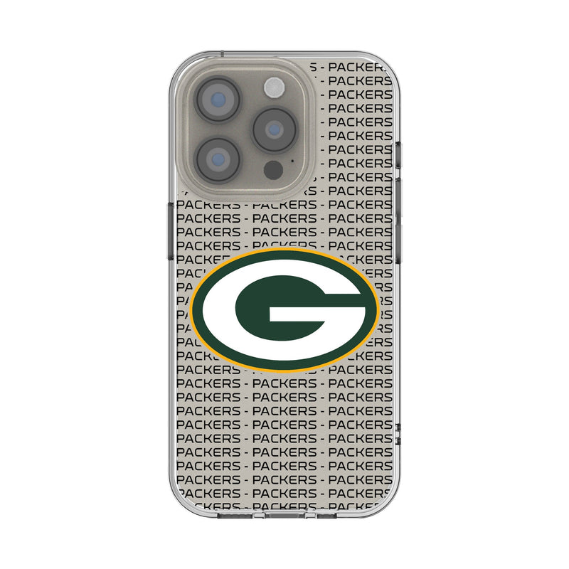 Green Bay Packers Text Backdrop iPhone Clear Phone Case for Apple iPhone