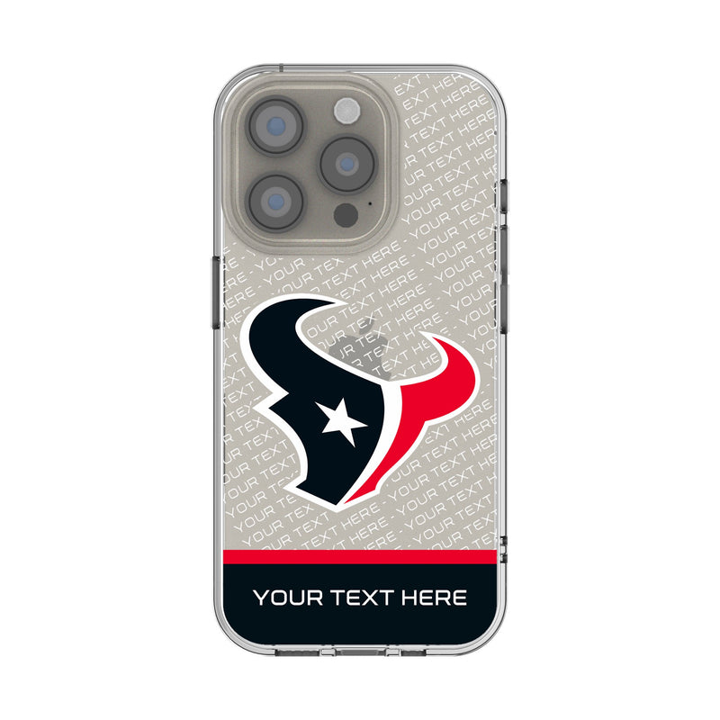 Houston Texans Personalized EndZone Plus iPhone Clear Phone Case for Apple iPhone