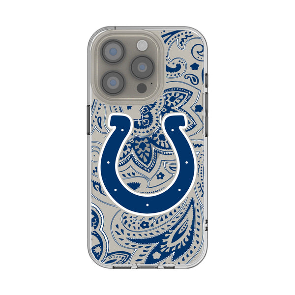 Indianapolis Colts Paisley iPhone Clear Phone Case for Apple iPhone
