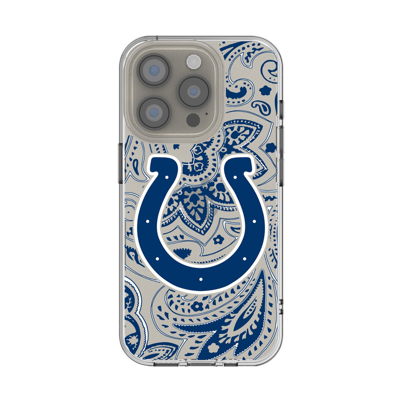 Indianapolis Colts Paisley iPhone Clear Phone Case for Apple iPhone