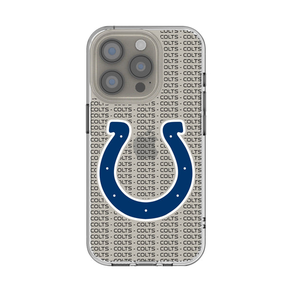 Indianapolis Colts Text Backdrop iPhone Clear Phone Case for Apple iPhone