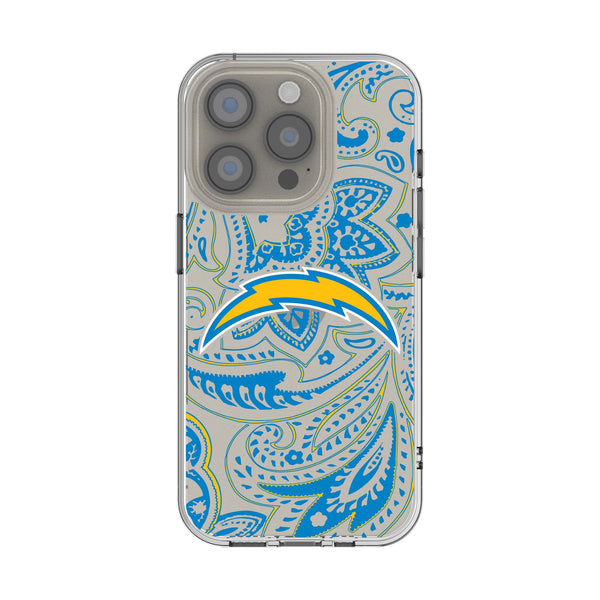 Los Angeles Chargers Paisley iPhone Clear Phone Case for Apple iPhone