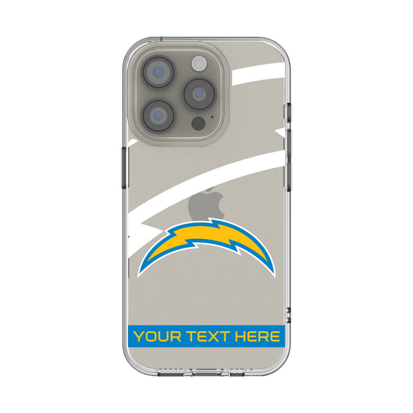 Los Angeles Chargers Personalized Tilt iPhone Clear Phone Case for Apple iPhone