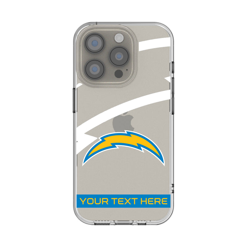 Los Angeles Chargers Personalized Tilt iPhone Clear Phone Case for Apple iPhone