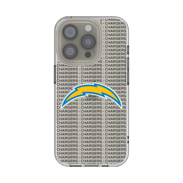 Los Angeles Chargers Text Backdrop iPhone Clear Phone Case for Apple iPhone