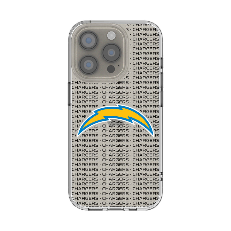 Los Angeles Chargers Text Backdrop iPhone Clear Phone Case for Apple iPhone