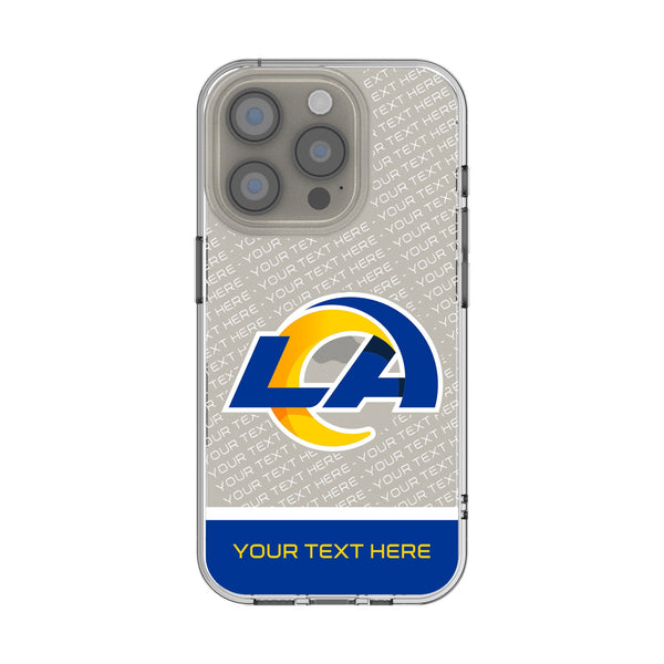 Los Angeles Rams Personalized EndZone Plus iPhone Clear Phone Case for Apple iPhone