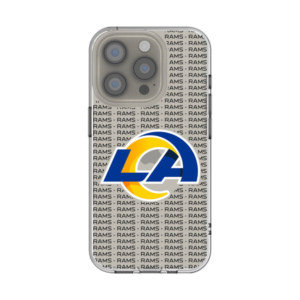 Los Angeles Rams Text Backdrop iPhone Clear Phone Case for Apple iPhone