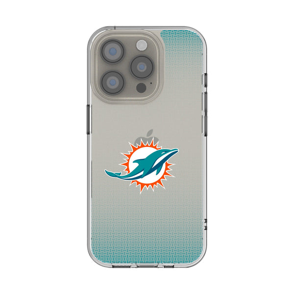Miami Dolphins Linen iPhone Clear Phone Case for Apple iPhone