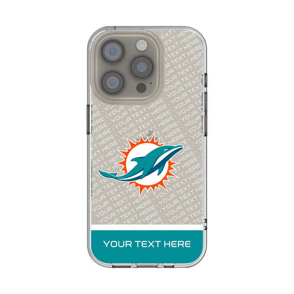 Miami Dolphins Personalized EndZone Plus iPhone Clear Phone Case for Apple iPhone