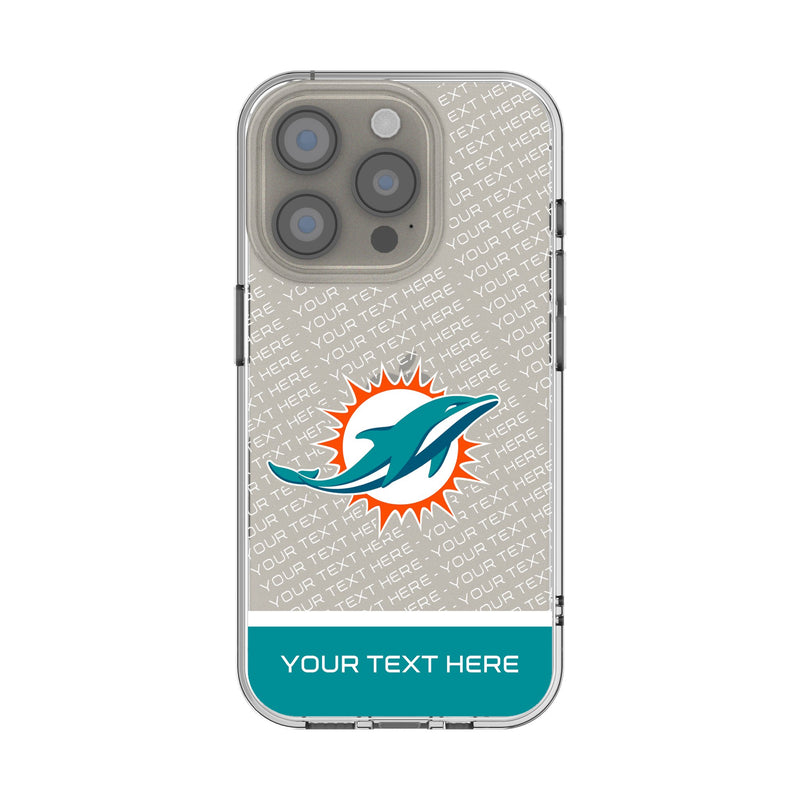 Miami Dolphins Personalized EndZone Plus iPhone Clear Phone Case for Apple iPhone
