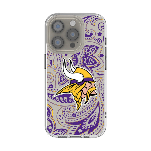 Minnesota Vikings Paisley iPhone Clear Phone Case for Apple iPhone
