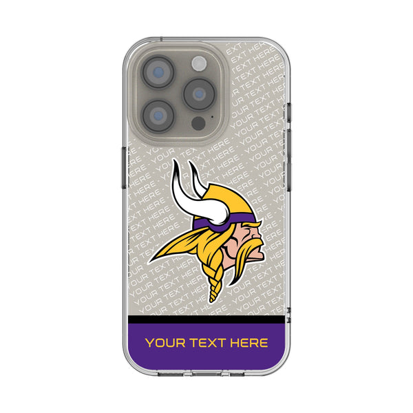 Minnesota Vikings Personalized EndZone Plus iPhone Clear Phone Case for Apple iPhone