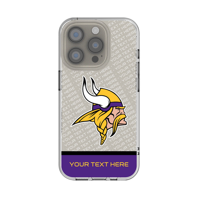 Minnesota Vikings Personalized EndZone Plus iPhone Clear Phone Case for Apple iPhone